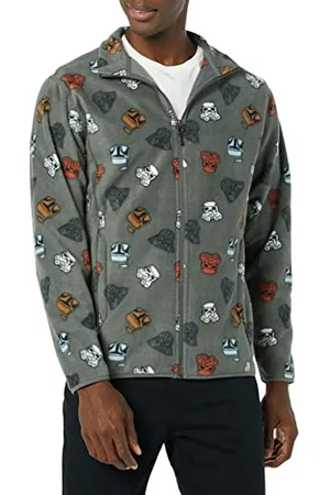 Amazon Disney | Marvel | Star Wars Herren Polarfleece-Jacke mit durchgehendem Reißverschluss und Stehkragen, , XL