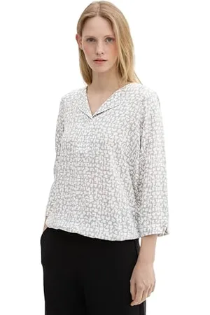 TOM TAILOR Damen Bluse mit Muster, , 34