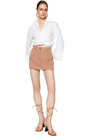 Trendyol Damen hoher Taille, Skinny Fit Shorts, , 13 Jahre