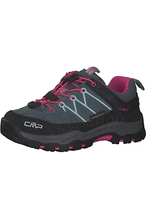 CMP Kids Rigel Low Trekking Shoes Wp Wanderschuhe, Mineral Green-Purple Fluo, 37 EU