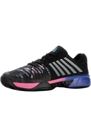 K-Swiss Performance Herren Express Light 3 Padel Tennis Shoe, Black/True Blue/NEON PINK, 43 EU