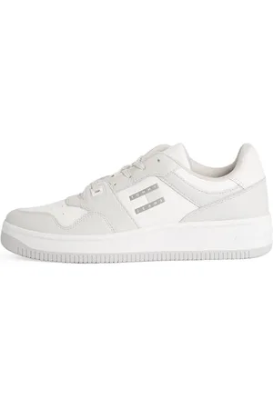 Tommy Hilfiger Herren Cupsole Sneaker Retro Basket Tumble Low Top, Grau (Stratus Grey), 44