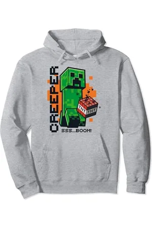Minecraft Creeper Explosion TNT Poster Pullover Hoodie