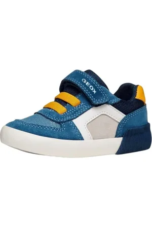 Geox Baby-Jungen B GISLI Boy B Sneaker, Jeans/Yellow, 22 EU