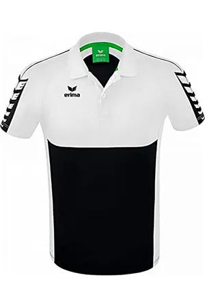 Erima Herren Six Wings Sport Polohemd, schwarz, S