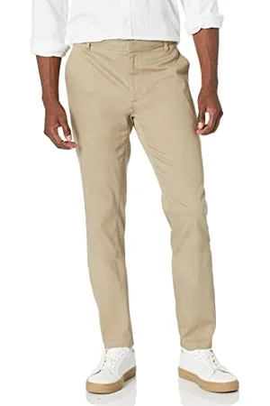 Amazon Herren Faltenresistente Stretch-Chinohose mit schmaler Passform und Flacher Vorderseite, , 28W / 30L