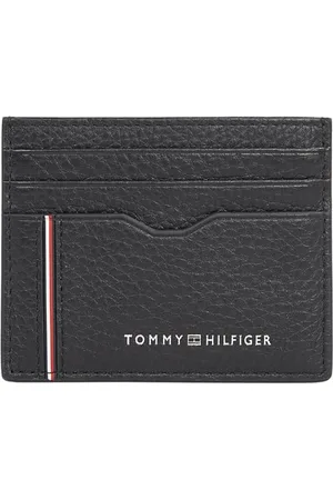 Tommy Hilfiger Herren Kartenetui Corp Holder aus Leder, Schwarz (Black), Einheitsgröße