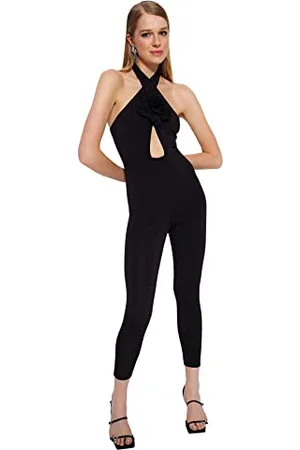 Trendyol Damen Einfarbiger Strick Overalls, , 42