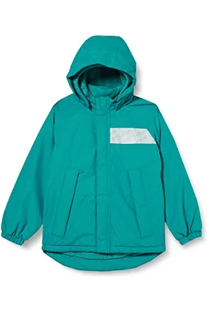 Green Cotton Unisex-Child Outerwear Jacket, , 134