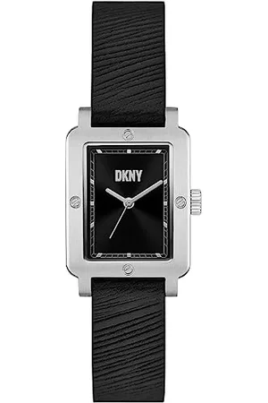 DKNY Damenuhr City Rivet quarz/3-Zeiger Uhrwerk 24mm Gehäusegröße mit einem Lederarmband NY6665