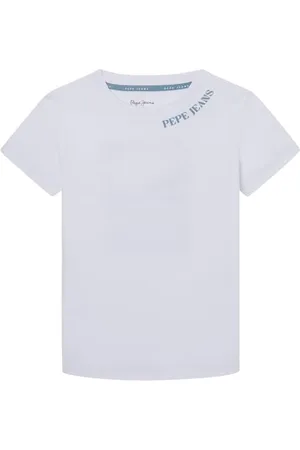 Pepe Jeans Jungen Raith T-Shirt, Weiß (Weiß), 8 Jahre