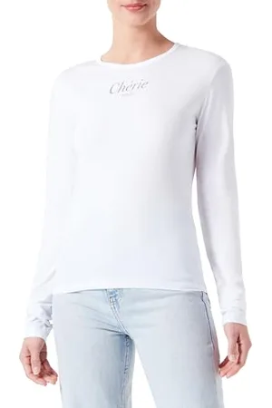 Replay Damen Langarmshirt aus Baumwolle, (Weiß), XXS