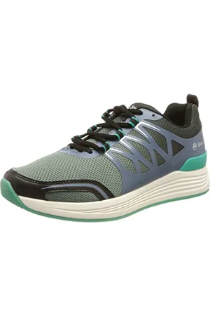 ARA Herren Chicago Sneaker, Black/MOOS Green,Cactus Green/Offwhite, 47 EU