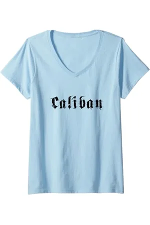 caliban Damen T-Shirt mit V-Ausschnitt