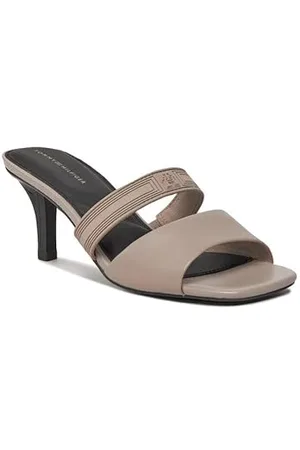 Tommy Hilfiger Damen Pantoletten mit Absatz Sporty Leather Mule Stilettos, Beige (Smooth Taupe), 36 EU