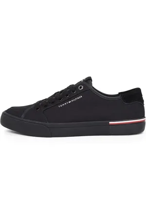 Tommy Hilfiger Herren Vulcanized Sneaker Core Corporate Canvas Low Top, (Black), 43