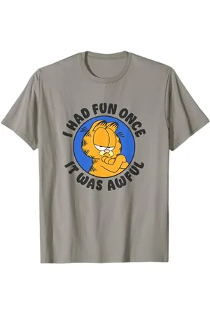 Garfield I Had Fun Once It Was Awful Retro Comic Circle T-Shirt