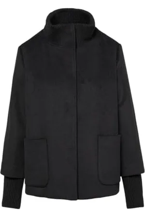 QS by s.Oliver Wollmix-Jacke mit Rippbündchen
