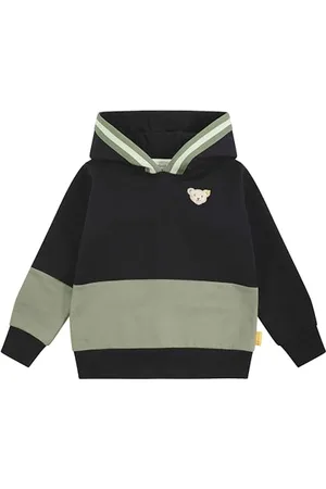Steiff Sweatshirt EU Größe 104 Navy, Jungen Langarm-Sweatshirt, Longsleeve für Kinder, Pullover langärmelig, Kinderoberteil, ideales Basic Shirt, bequem und weich, waschmaschinenfest