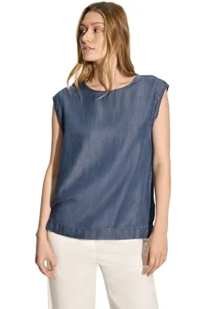CECIL Damen B344902 Lyocell-Bluse, , Medium