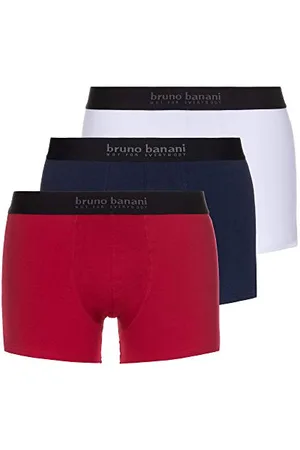 Bruno Banani Herren Short 3er Pack Energy Cotton Boxershorts, Mehrfarbig (Rot//Navy//Weiß 2754), Medium (Herstellergröße: M)