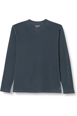 Marc O’ Polo Marc OߴPolo Herren Langarmshirt aus Bio-Baumwolle mit Rundhalsausschnitt, (Dark Navy), XS