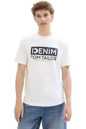 TOM TAILOR Herren T-Shirt mit Logo-Print, , S