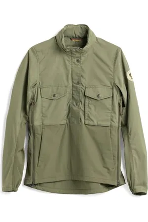 Fjällräven Damen Räven Anorak Outdoor, Green, 42