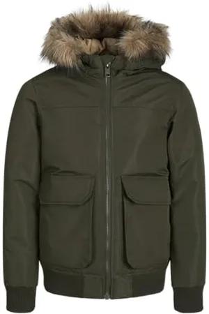 JACK&JONES JUNIOR Jungen JJECONSTRUCT Detachable FUR Bomber JNR Jacke, , 176