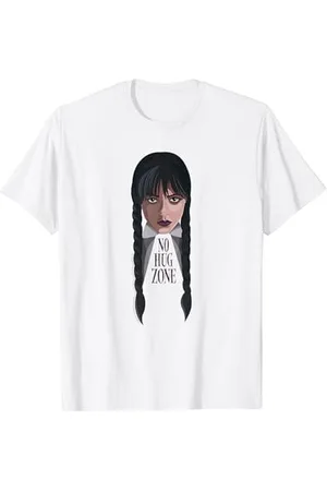 Wednesday No Hug Zone Big Face Animated Portrait T-Shirt