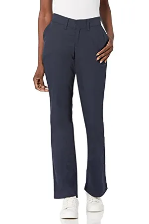 Dickies Damen Flache Vorderseite, Stretch-Twill-Hose, schmale Passform, Bootcut Khakihose, , 18 R
