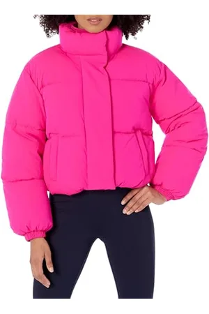 Amazon Damen Kurze Steppjacke Mit Durchgehendem Reißverschluss (Aus Mattem Oder Sherpa Fleece, Gesteppt), , 4XL Große Größen