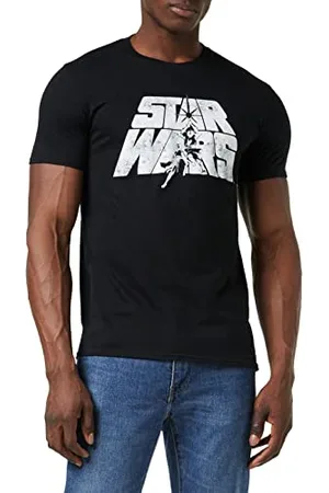 STAR WARS Herren Retro Logo T Shirt, , M EU