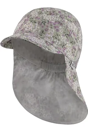 Sterntaler Schirmmütze mit Nackenschutz Millefleurs - Kindermütze mit UV -Schutz 30 - Schirmmütze Mädchen mit Druckmuster - Sonnenkappe Kinder aus Baumwolle - , 53