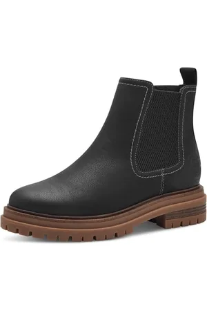 QS by s.Oliver Damen Chelsea Boots Elegant Vegan, (Black), 39 EU