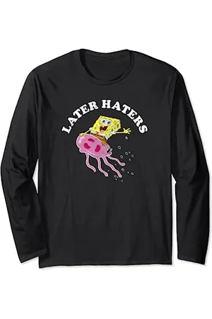 Spongebob SpongeBob Riding Jellyfish Later Haters Quote Langarmshirt