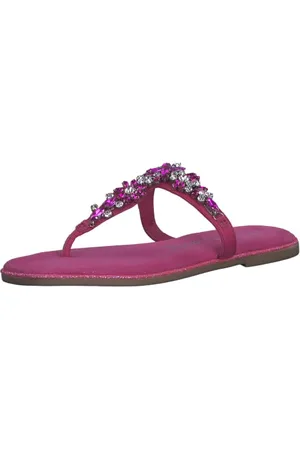 Marco Tozzi Damen Flipflop, Blockabsatz, weiches FEEL ME Fußbett, aus hochwertigem Leder, ideal für Business und Freizeit