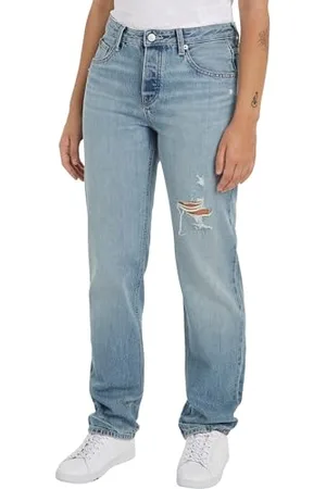 Tommy Hilfiger Damen Jeans Straight Fit, Blau (Ash), 32W/30L