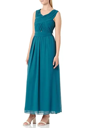 Little Mistress Damen Crossover Bardot Maxikleid, Größe 38