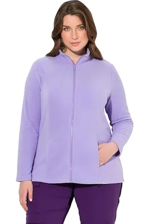 Ulla Popken Damen große Größen Übergrößen Plus Size Fleecejacke, Baukastensystem, Innenjacke, Stehkragen