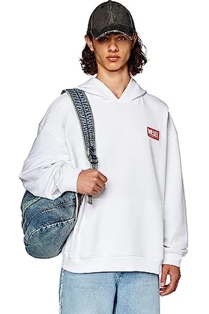 Diesel _S-NLABEL-Hood-L1 FEL_Shirt_Weiß_L