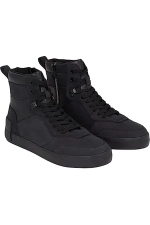 Calvin Klein Jeans Herren Vulcanized Sneaker Laceup Mid Schuhe, Schwarz (Triple Black), 43