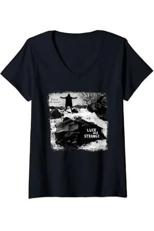 David Gilmour Damen Glück und Ungewöhnliches T-Shirt mit V-Ausschnitt