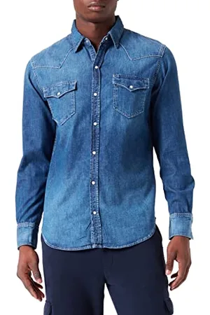 True Religion Herren DNM Shirt Hemd, , Standard, ,M