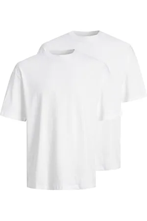 JACK & JONES Herren Jjebradley Tee Ss O-Neck 2pk Mp T-Shirt, White/Pack:w. White, M