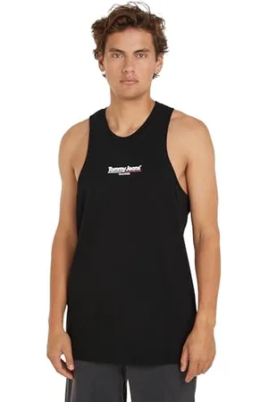 Tommy Hilfiger Herren Tank Top mit Logo, (Black), 5XL