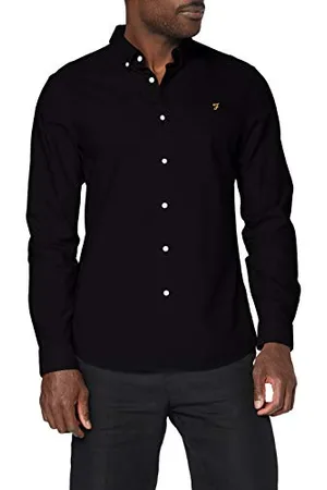 Farah Herren Brewer Slim Fit Cotton Oxford Shirt Hemd, , XL