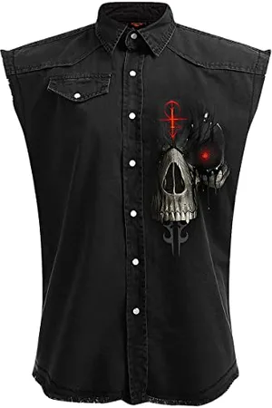 Spiral Dark Death - Sleeveless Stone Washed Worker - XL