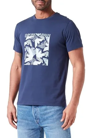 Emporio Armani T-Shirt mit Rundhalsausschnitt und Adler-Makro-Logo