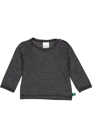 Green Cotton Unisex Wool L/S T Baby Blouse, , 98 EU